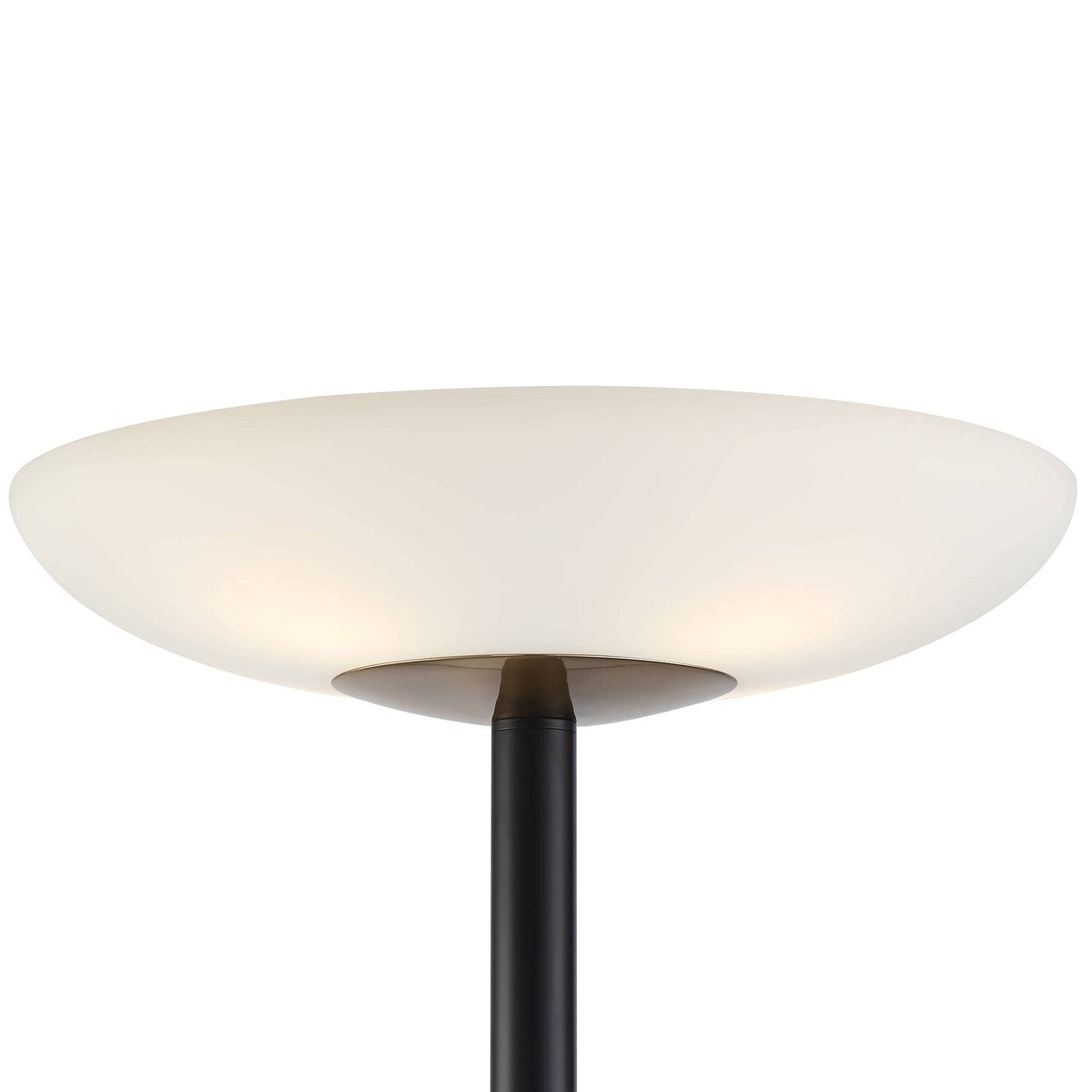 Light Blaster 72" Tall Black 4-Light Torchiere Floor Lamp
