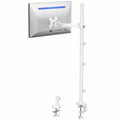Extra Tall Single Monitor Desk Mount Stand with 39 inch Pole, Features Full Adjustability - Tilt and Articulation, Holds 13 to 32 inch Screens up to 10kg with VESA Mounting, White, STAND-V011W