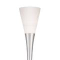 Piazza 76.8" Tall Nickel Torchiere Floor Lamp with Riser