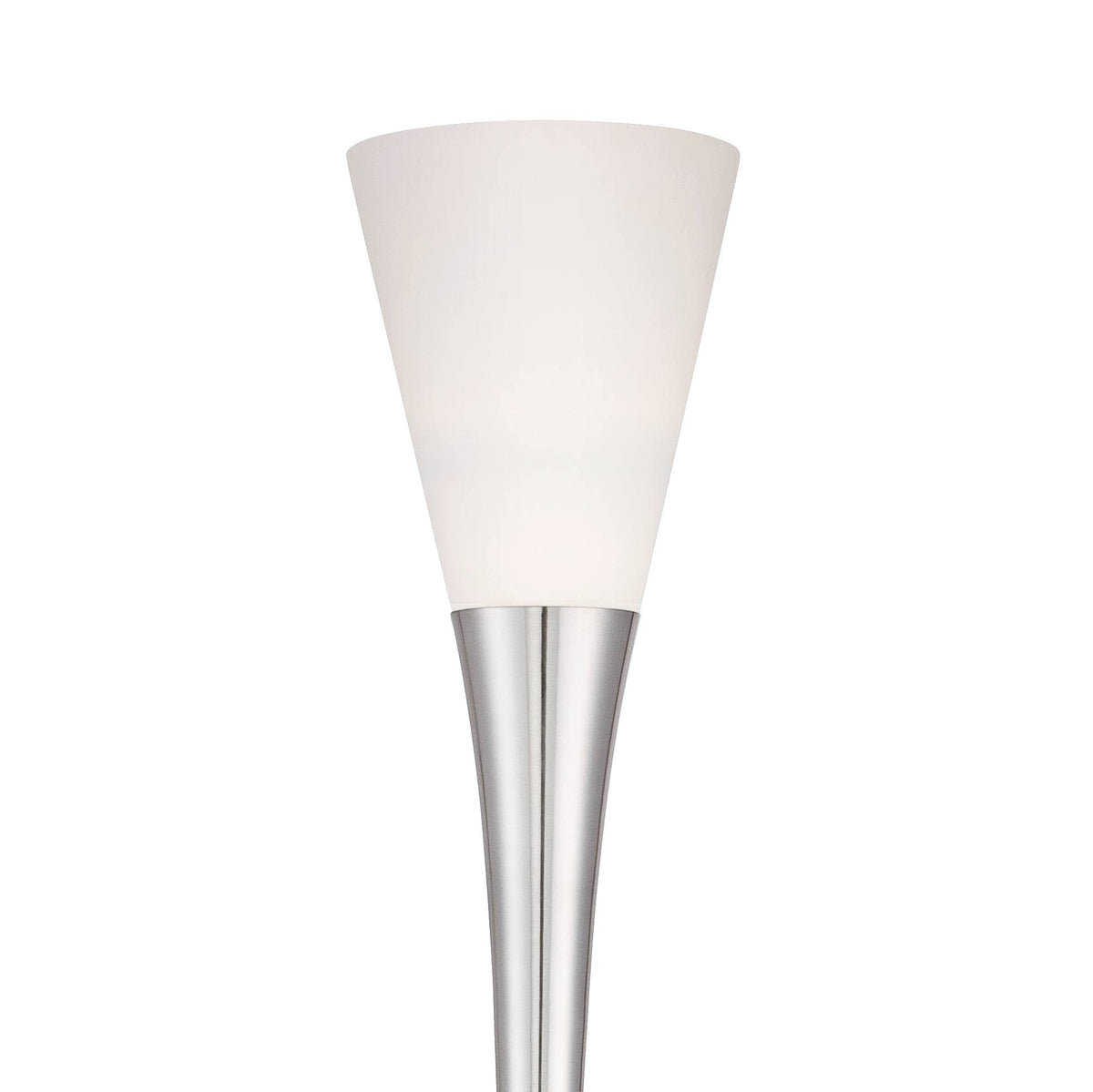 Piazza 76.8" Tall Nickel Torchiere Floor Lamp with Riser