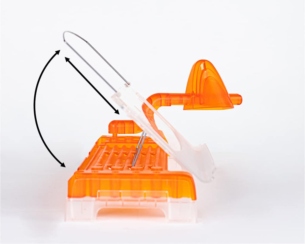 Adjustable in-Line Document Holder for Typing | Reduces Neck Strain, Improves Focus, Boosts Desk Organization, and Workflow | Paper Holder Stand for Desk and Home Office - Orange