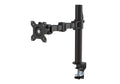 Single Computer Monitor Stand with Cable Management, Height Adjustable VESA Desk Arm Mount, Fully Adjustable Tilt and Rotation, Steel, Black, Fits 13-30" Screens