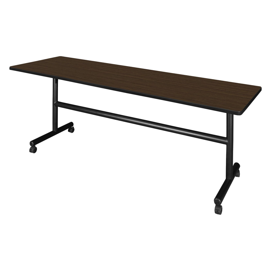 Kobe 84 x 24 in. Flip-Top Training Nesting Table- Neo Walnut