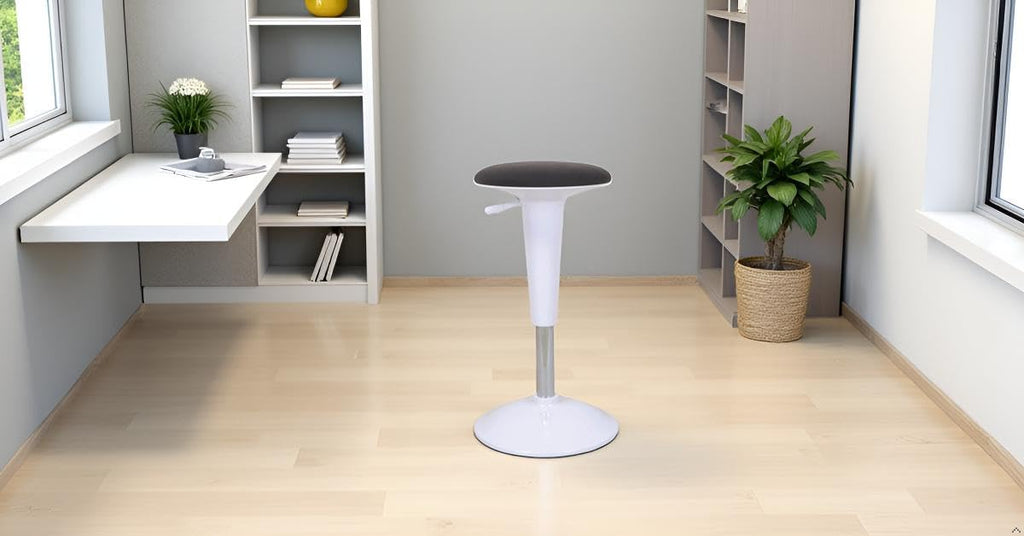 Ergonomic Standing Desk Stool - Height Adjustable Wobble Active Seating Chair for Sit Stand Desks, 22.5-29.5 Inches, Grey