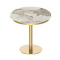 31.5" Round Tulip Dining Table, Mid-Century Tulip Table Kitchen Tulip Dining Table 2 People with Faux Marble Table Top & Stainless Steel Base for Office Living Room