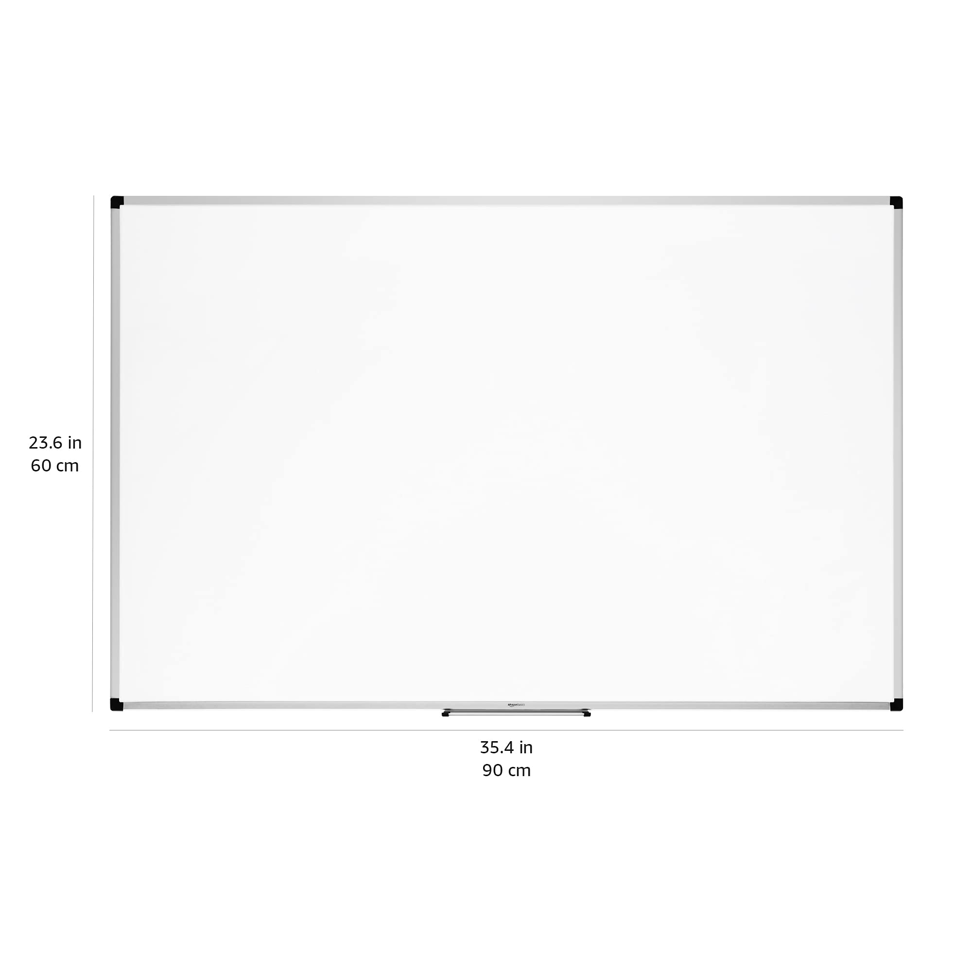 Large Magnetic Dry Erase Whiteboard with Aluminum Frame, Pen Tray, Wall Mountable, 35.4" x 23.6", for School, Classroom, Office & Home