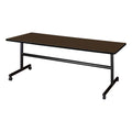 Kobe 72 x 30 in. Flip-Top Training Nesting Table- Neo Walnut