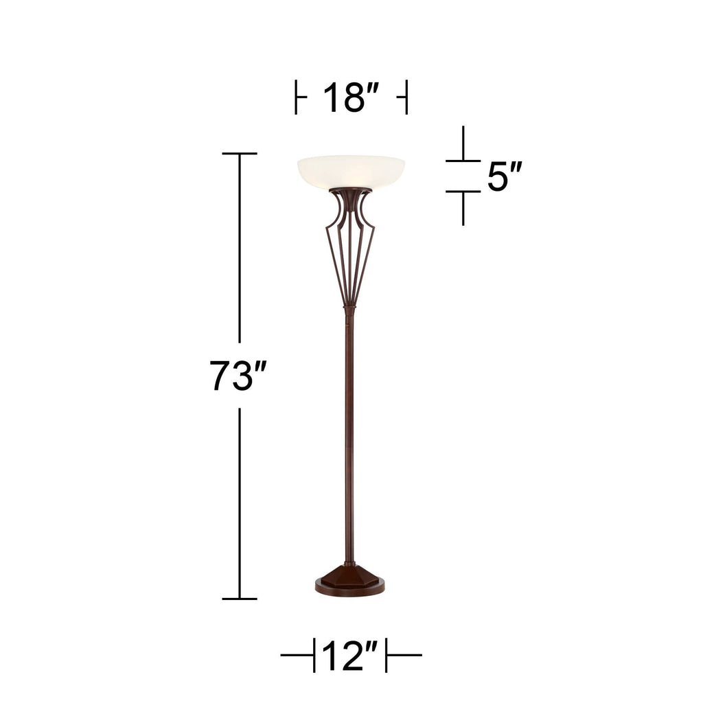 73" Tall Light Blaster 4-Light Torchiere Floor Lamp