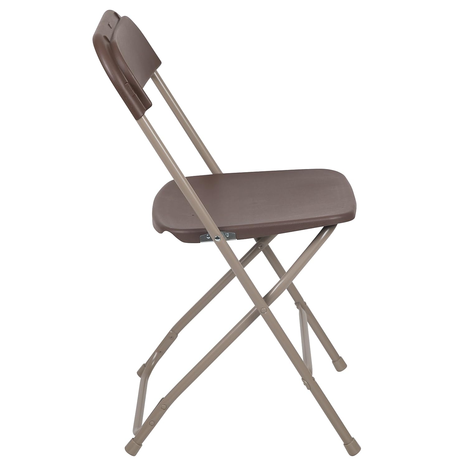 Hercules Series Plastic Folding Chair - - Brown - 650LB Weight Capacity Comfortable Event Chair - Lightweight Folding Chair -