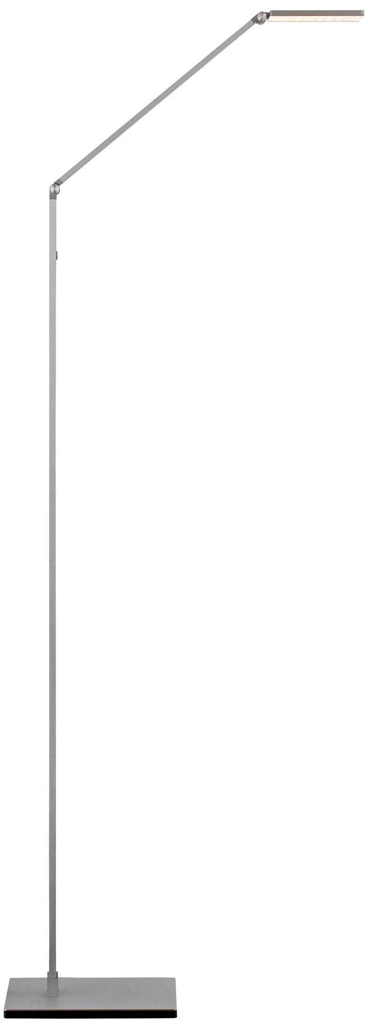 Royce Adjustable Arm Aluminum LED Task 61" Tall Floor Lamp