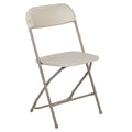 Hercules Series Plastic Folding Chair - Beige - 650LB Weight Capacity Comfortable Event Chair - Lightweight Folding Chair