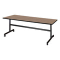 Kobe 72 x 30 in. Flip-Top Training Nesting Table- Noble Oak