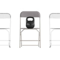 4-Pack, Hercules Big and Tall Commercial Folding Chair - Extra Wide 650LB. Capacity - Durable Plastic - Gray