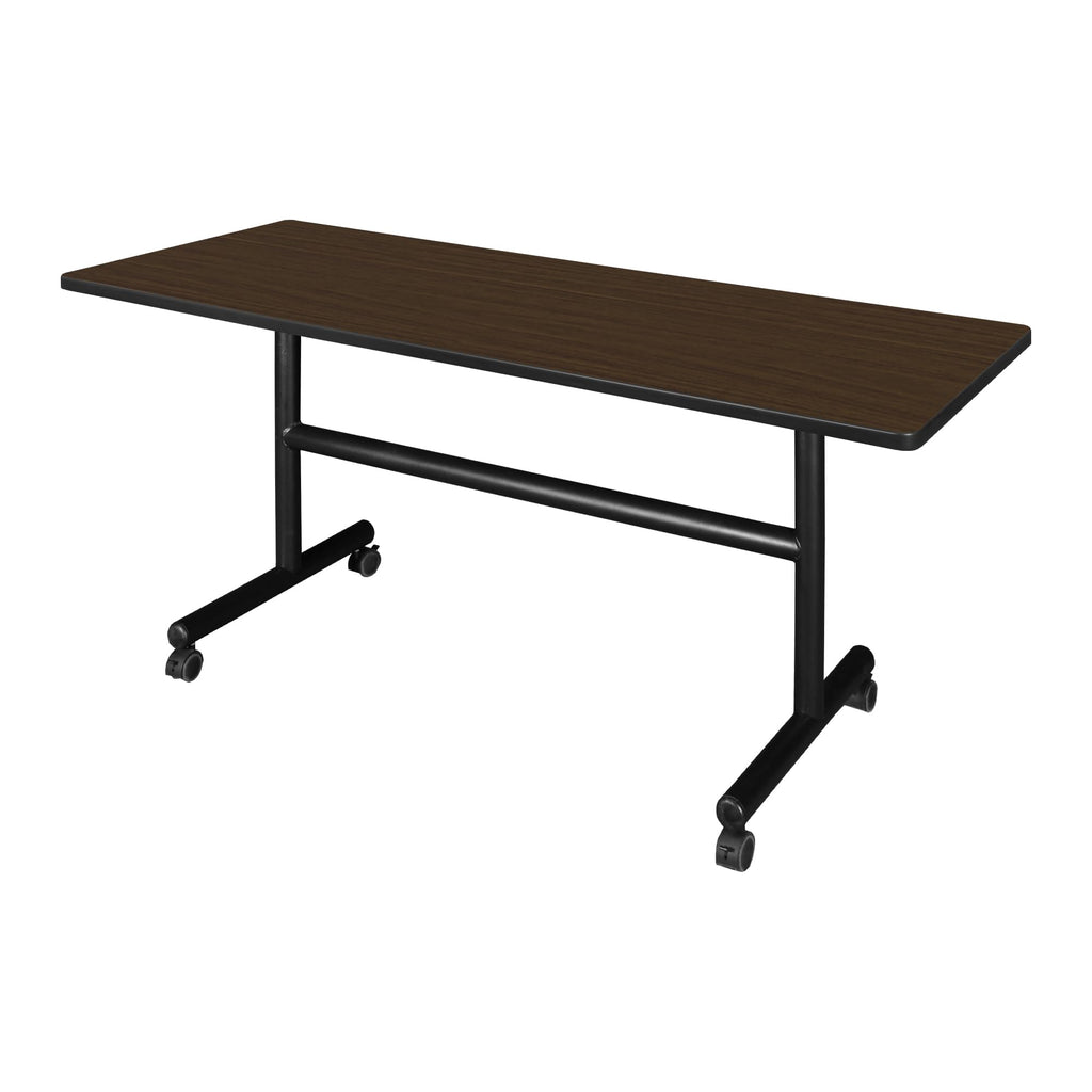 Kobe 60 x 24 in. Flip-Top Training Nesting Table- Neo Walnut