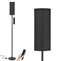 64'' Floor Lamps for Living Room with Remote Control and Stepless Dimmable Colors Temperature & Brightness, 9W Bulb Included(Black Lampshade & Black Pole)