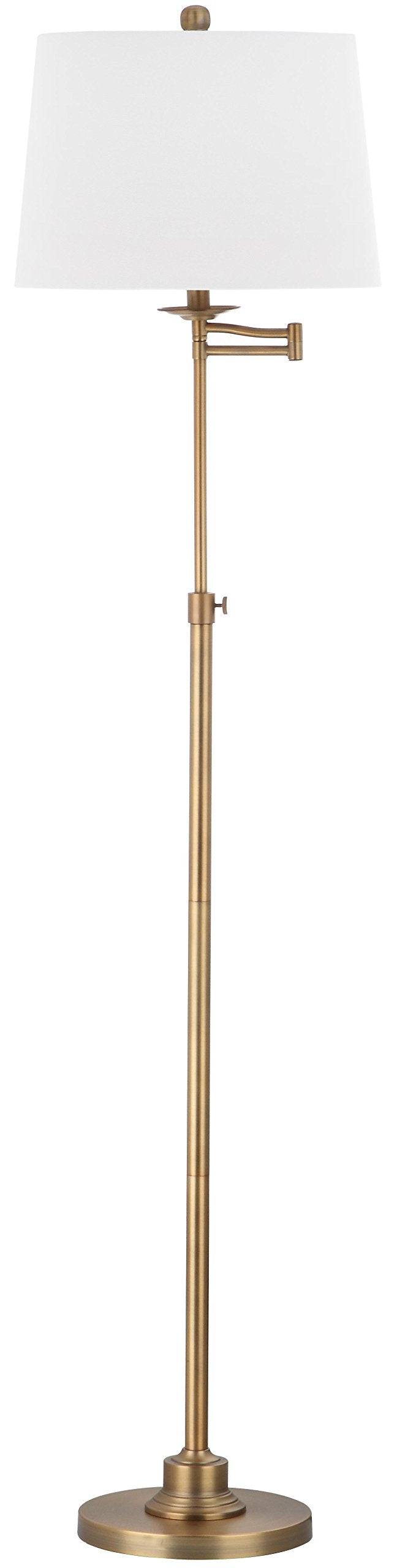 Gold 64-inch Adjustable Height Living Room Bedroom Home Office Standing Floor Lamp (LED Bulb Included)