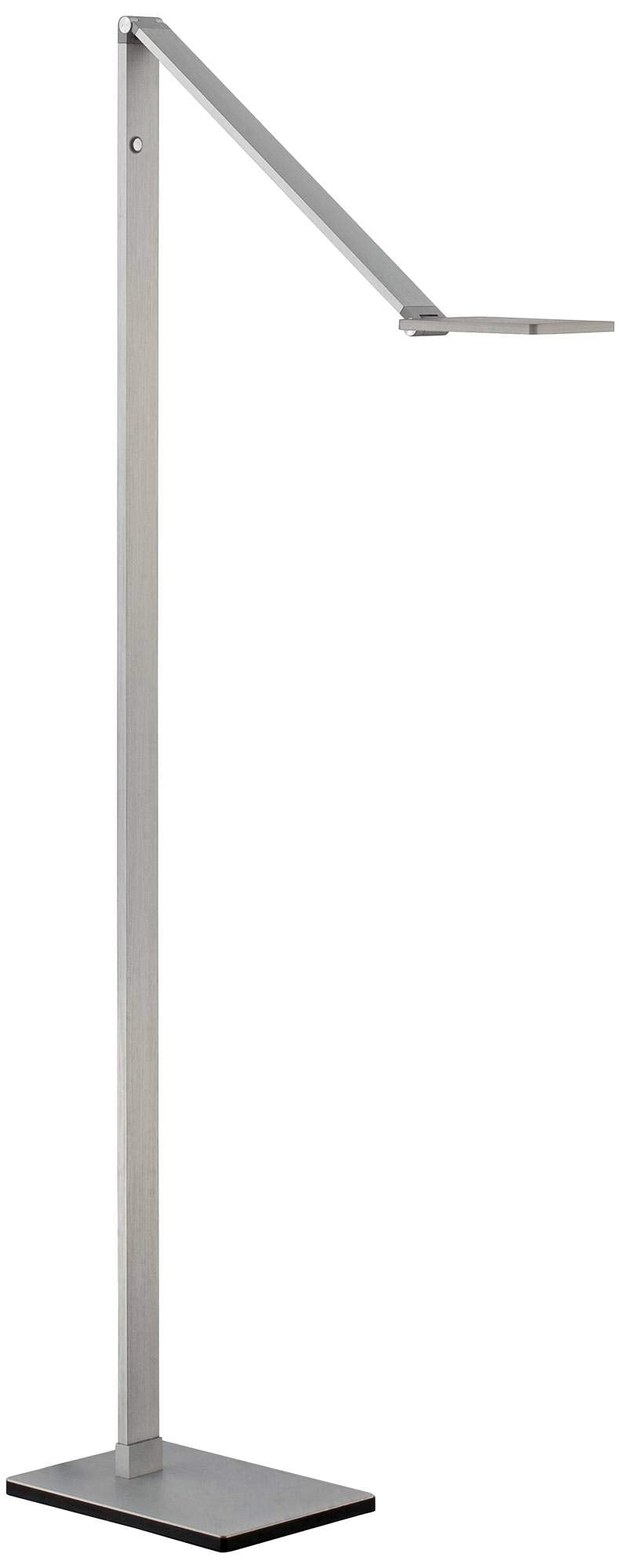 Royce Adjustable Arm Aluminum LED Task 61" Tall Floor Lamp