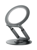 Telescopic Laptop Stand with 360° Rotation, Adjustable Height & Tilt Swivel Laptop Riser, Ergonomic Standing Desk Converter for 10-17" MacBook Pro/Air, Dell, HP – Supports up to 22lbs (Gray)