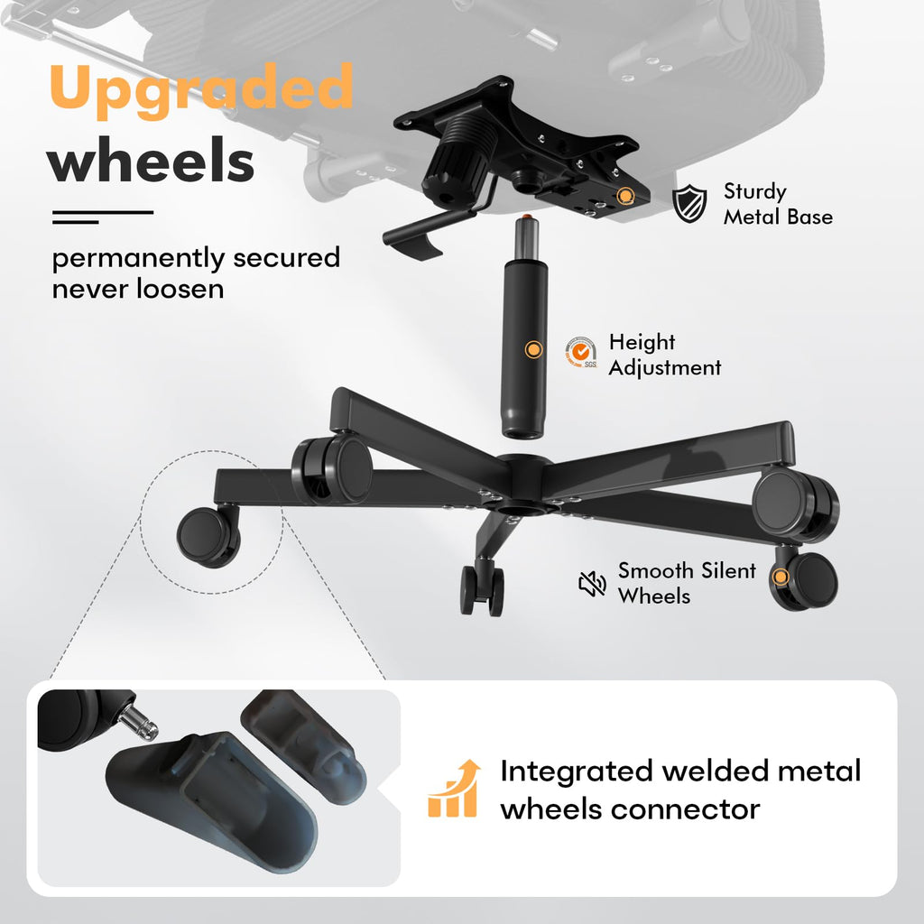 Criss Cross Legged Office Chair with Flip-up Arms, Footrest, G800 Plus