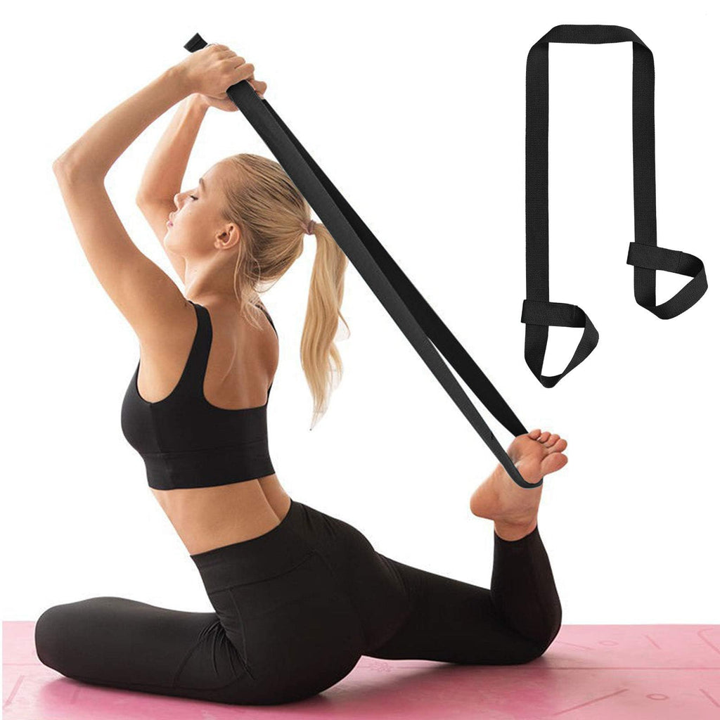 Yoga Mat Strap, Adjustable Durable Yoga Mat Carrier & Stretching Strap, 5.9feet, Multiple Color Choices (Color bar,5.9feet)