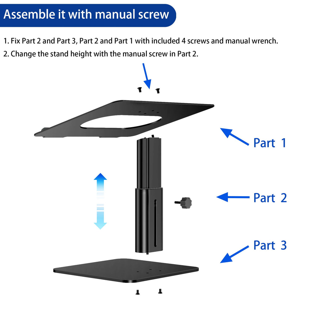 Laptop Stand, Ergonomic Adjustable Notebook Riser, Computer Holder, Laptop Mount Compatible with 10-15.6" Laptops, Black