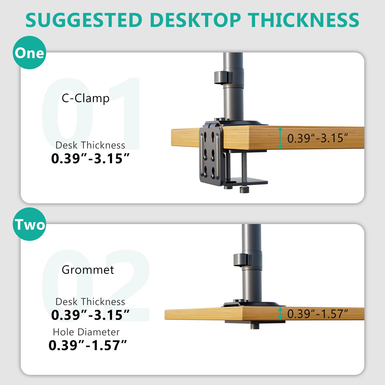 4 Monitor Mount for 13-49 inch Ultrawides on Top Bracket and 27 inch Screens on Lower Brackets, Heavy Duty Arm Extra Tall Quad Monitor Stand, up to 44 lbs (GSDM004S-P), Black