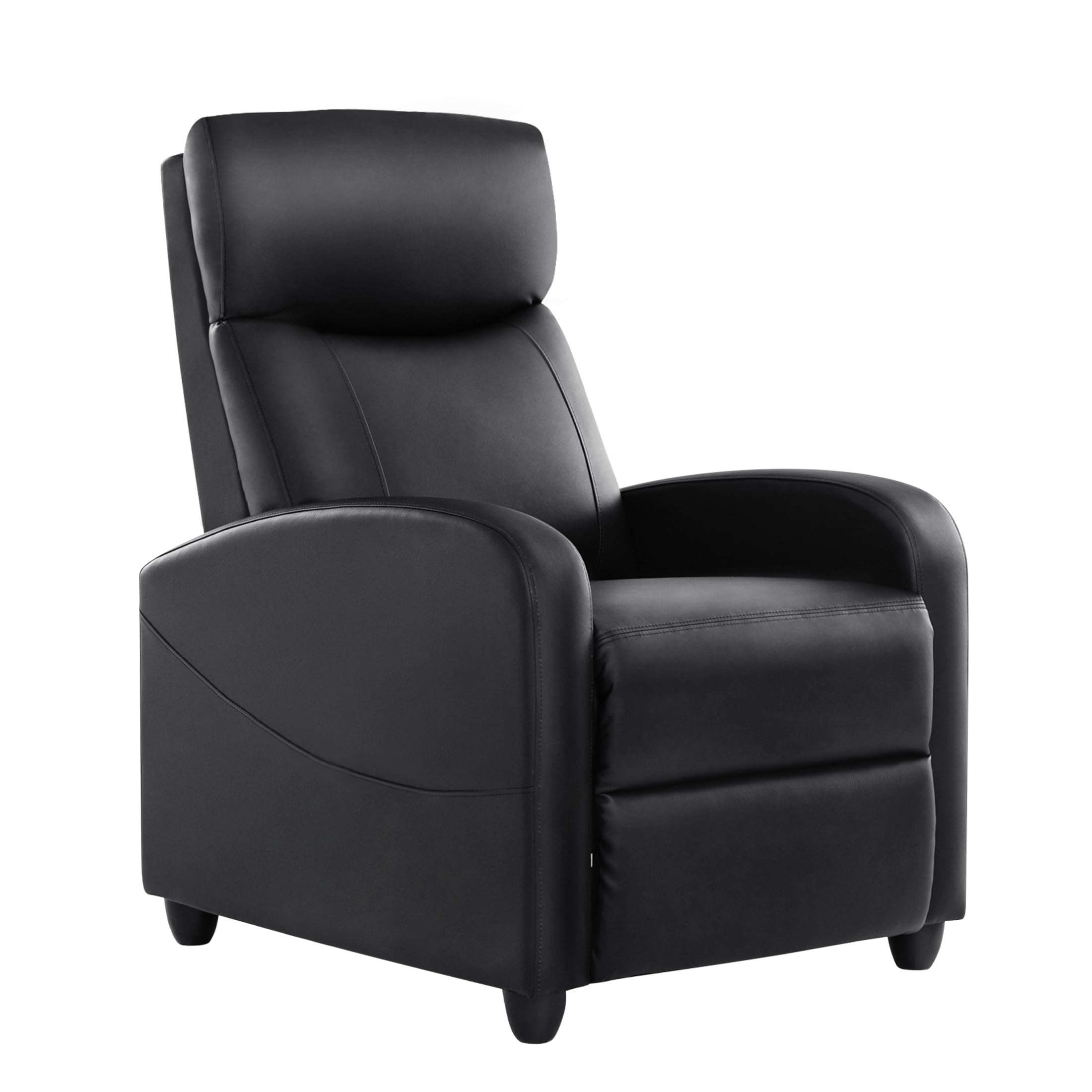 Recliner Chair Fabric Recliner Sofa No Massage, Home Theater Seating with Lumbar Support, Adjustable Push Back Overstuffed High-Density Sponge Reclining for Living Room, Grey