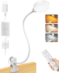 5W Desk Lamp with Remote, 3 Colors & 5 Brightness Reading Lights