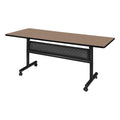 Kobe 60 x 30 in. Flip-Top Training Nesting Table with Modesty Panel- Noble Oak