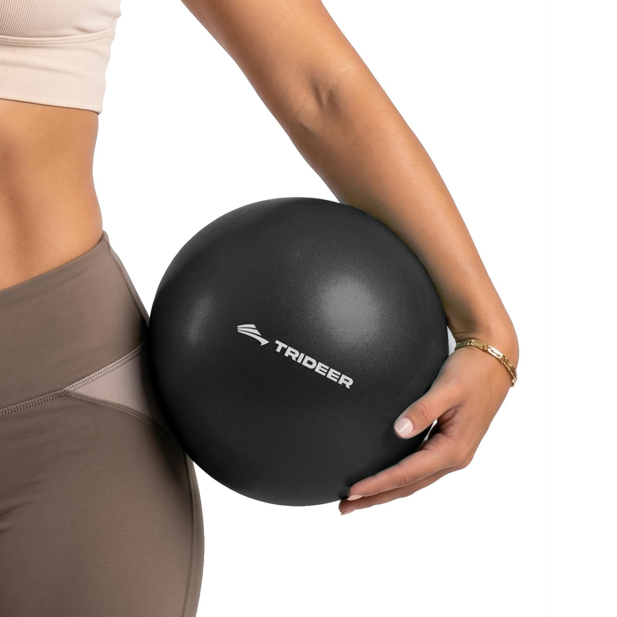 9-Inch Pilates Ball, Small Exercise Ball Pilates Equipments for Yoga, Physical Therapy, Pregnancy, Postpartum, Core Training, Balance, Stability and Stretching, Black