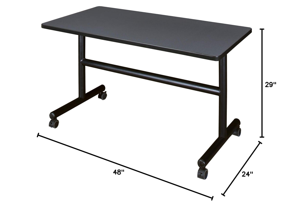 Kobe 48 x 24 in. Flip-Top Training Nesting Table- Grey