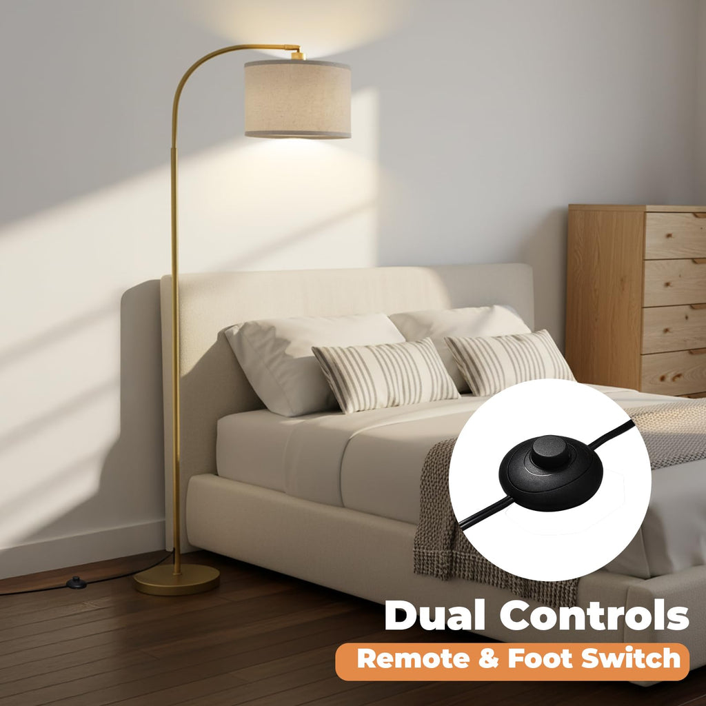 Arc Floor Lamps Modern Standing Remote Floor Lamp for Living Room