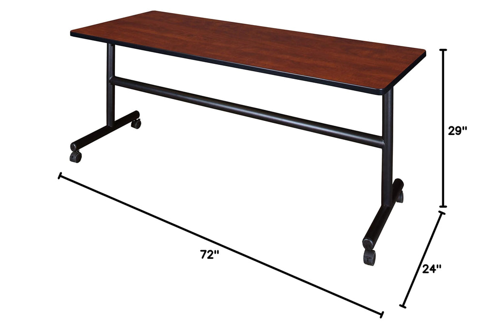 Kobe 72 x 24 in. Flip-Top Training Nesting Table- Cherry