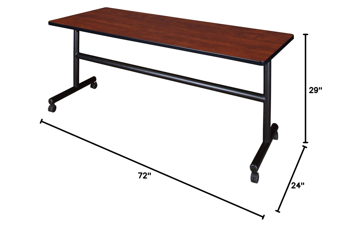Kobe 72 x 24 in. Flip-Top Training Nesting Table- Cherry