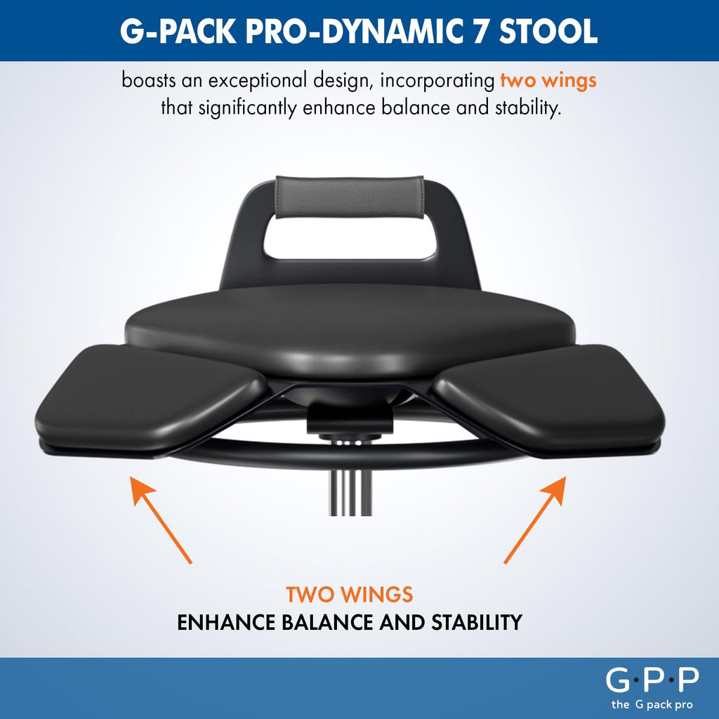 Standing Desk Stool – Ergonomic 360° Swivel Chair with Adjustable Height (19.6–29.8 in) for Comfortable Sitting or Leaning