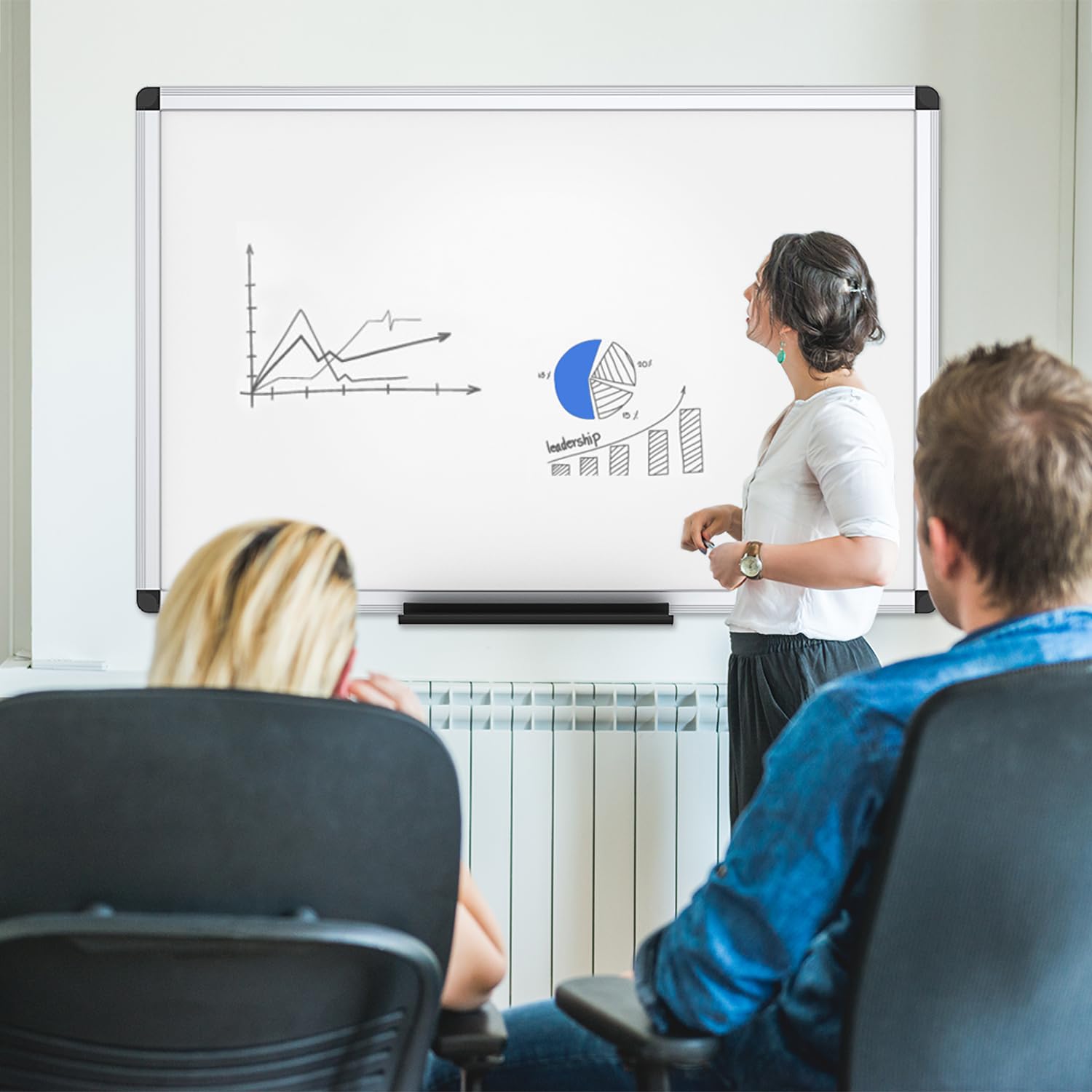 Dry Erase Board/Whiteboard, 36 X 24 Inches, Wall Mounted Board for School Office and Home