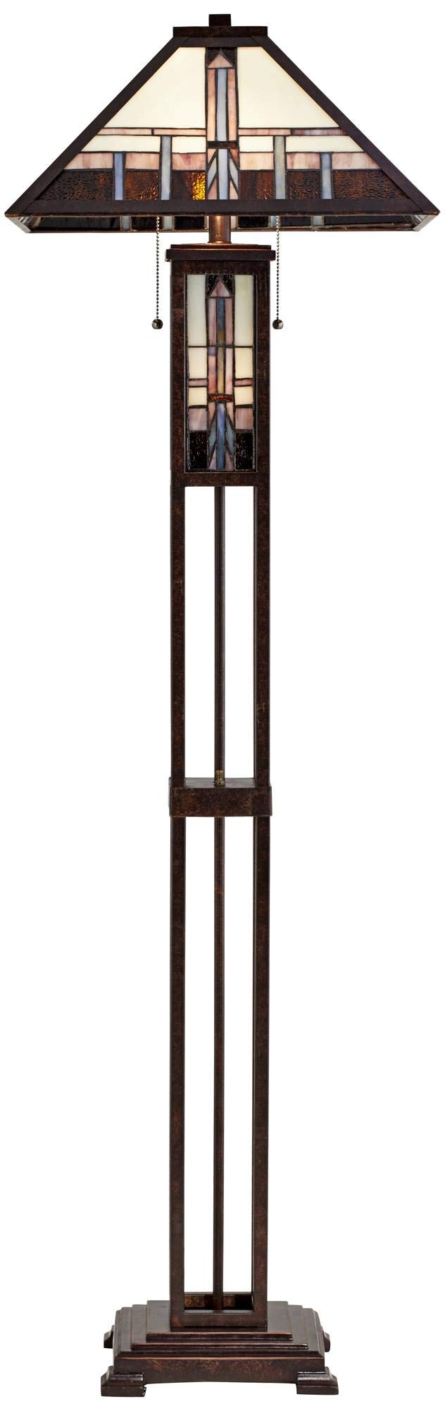 Geometric 60 1/2" Glass Night Light Floor Lamp Living Room