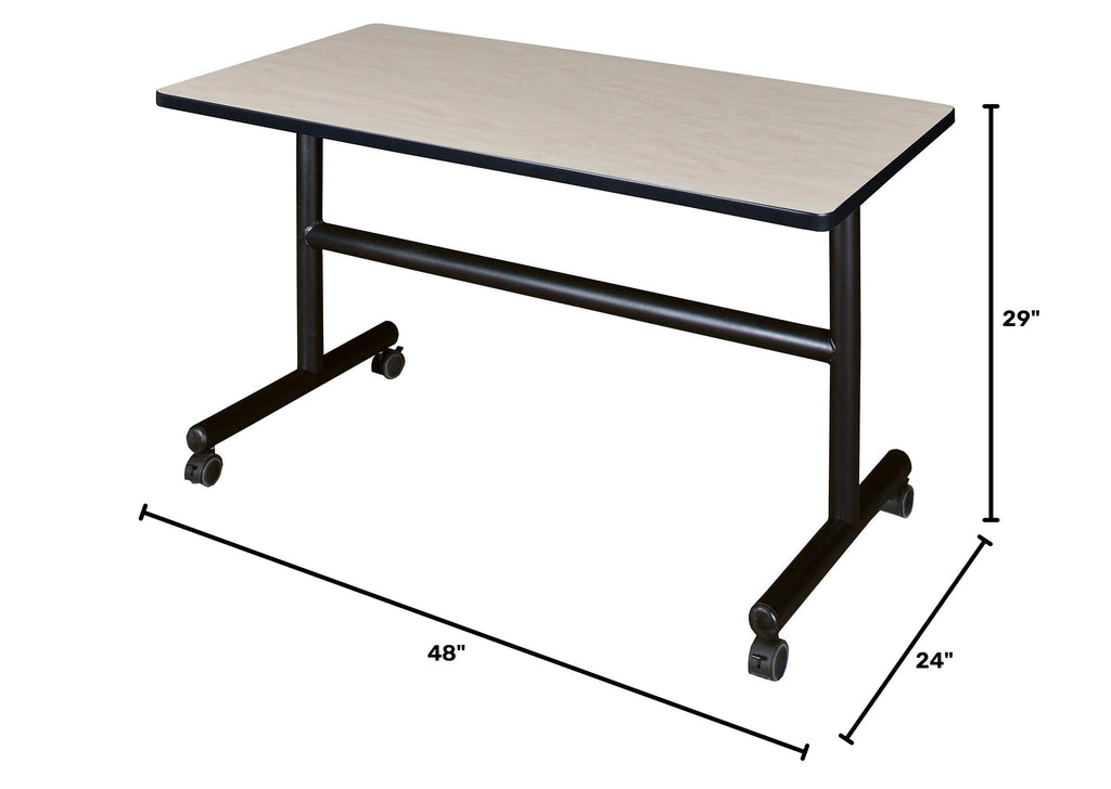 Kobe 48 x 24 in. Flip-Top Training Nesting Table- Maple