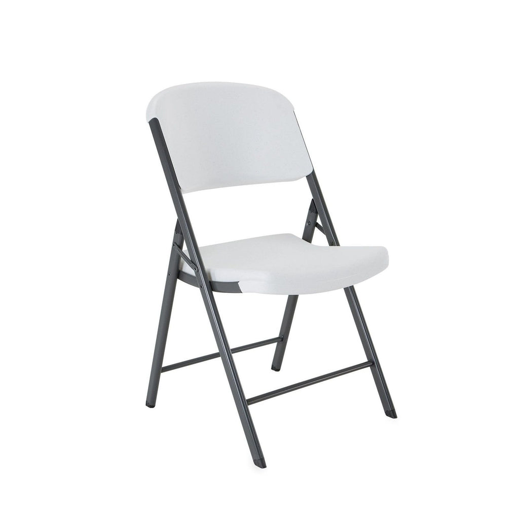 4 Pack, Commercial Grade Folding Chair, White Granite