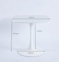23.6" Square Tulip Dining Table, Mid-Century Tulip Table Kitchen Tulip Dining Table 2 People with MDF Table Top & Metal Base for Office Living Room
