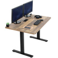 Electric 48 x 30 in Standing Desk, Memory Height Adjustment, 1B Series, Holds 220 lbs, One-Piece Reclaimed Wood Top, Black Frame