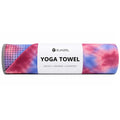 Yoga Towel,Hot Yoga Mat Towel with Grip Dots Sweat Absorbent Non-Slip for Hot Yoga, Pilates and Workout 24" x72", Red & Blue