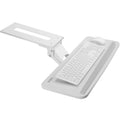 Adjustable 25 x 10 inch Computer Keyboard and Mouse Platform Tray Ergonomic Under Table Desk Mount Drawer Underdesk Shelf, White