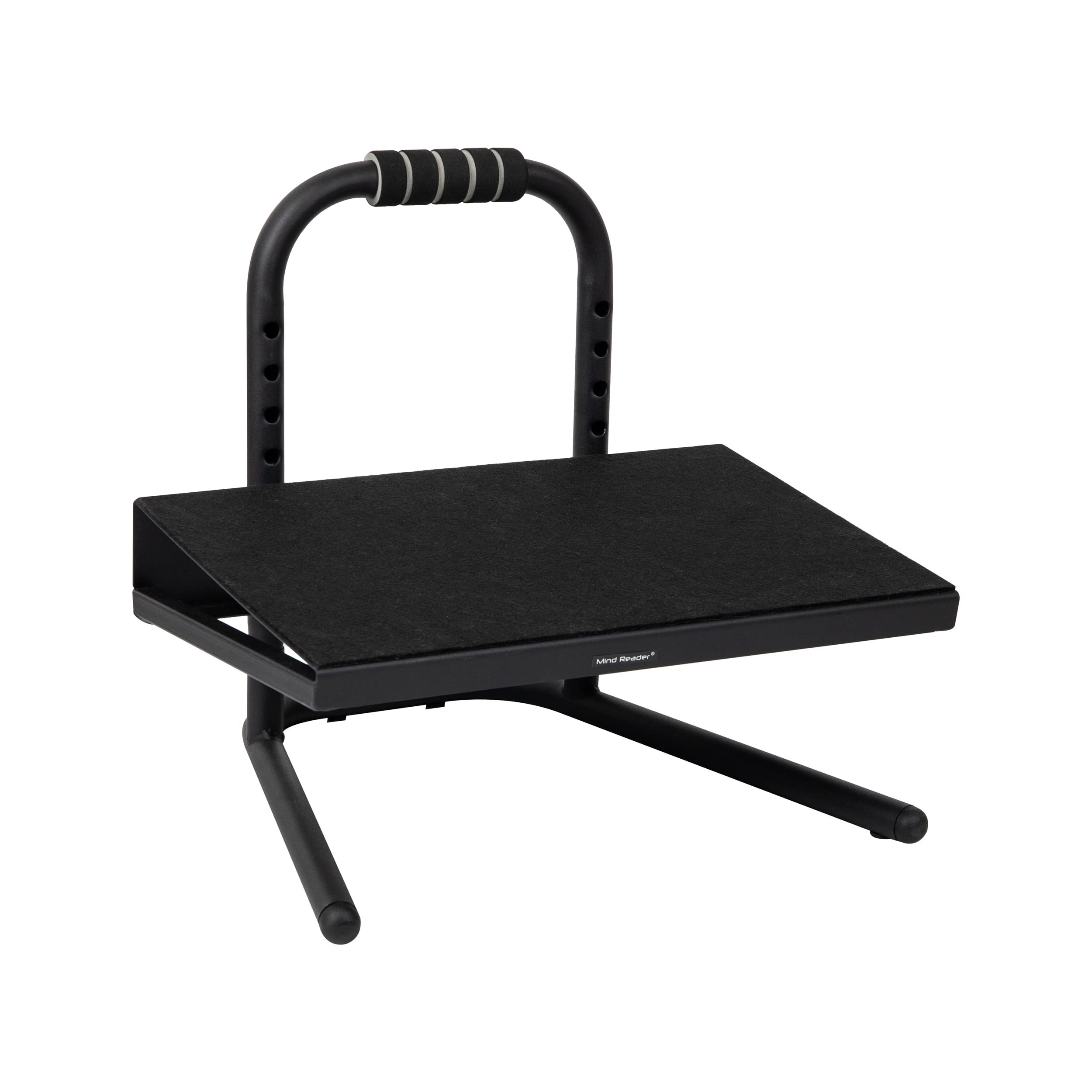 Foot Rest, Under Desk at Work, Ergonomic, Height Adjustable, Office, Metal, Black