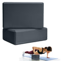 2 Pcs Yoga Blocks, 9x6x3 Inch Grey Foam Blocks for Pilates