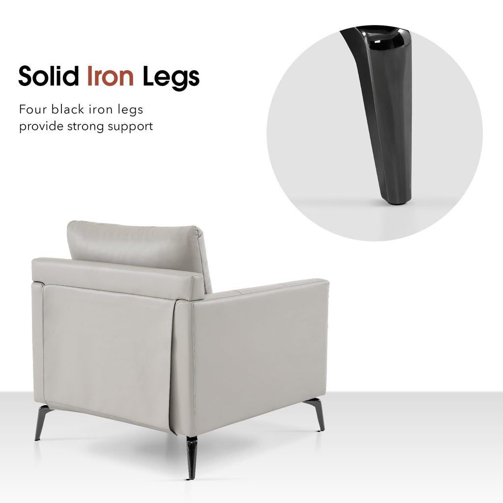 Modern Accent Chair Set of 2, Faux Leather Armchair with Sloped Arms, Comfortable Living Room, Office, Reception, or Waiting Room Seating (2, Brown)