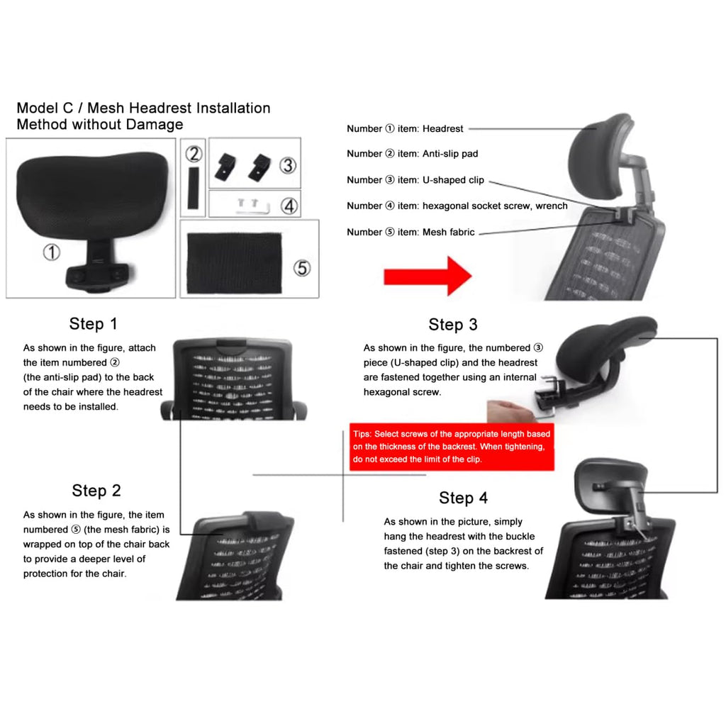 Office Chair Headrest Attachment, Adjustable Head Rest for Office Chair, Universal Headrest Head Pillow for Office Chair Computer Chair(11x8.65 inch)¡­