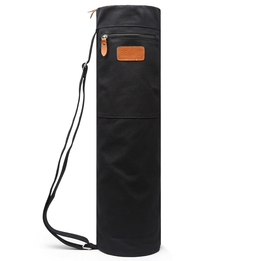 Yoga Mat Bag for Women & Men, Full-Zip Canvas Pilates Bag with Pockets