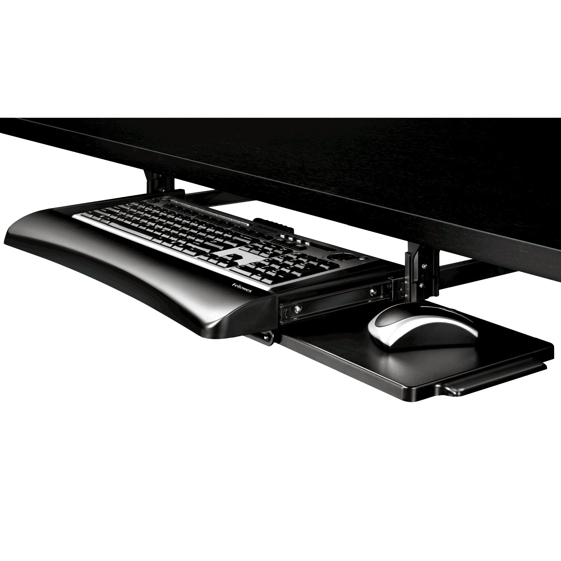 Office Suites Underdesk Keyboard Drawer, Black/Silver