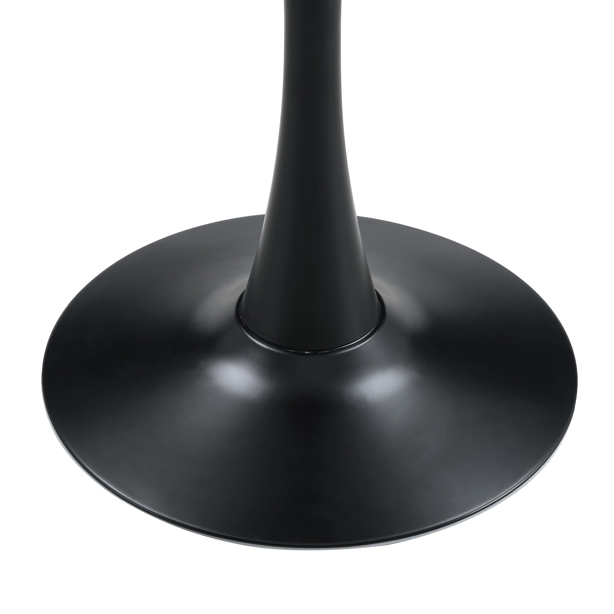 Round Tulip Dining Table, 31.5" Circle Tulip Table with Thickened Tabletop & Metal Pedestal, Mid Century Modern Bistro Table for Kitchen, Small Places, Living Room